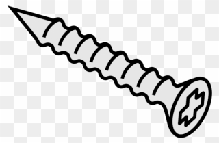 Angle,hardware Accessory,line - Screw Clip Art - Png Download
