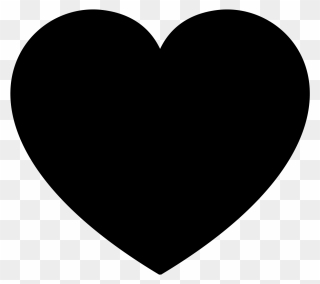 White Heart Black Background - Heart Shaped Clipart - Png Download