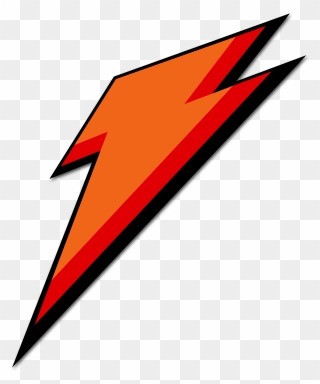 Gatorade Black Lightning Bolt - Gatorade Lightning Bolt Logo Clipart