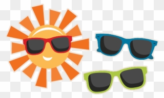 Sun With Glasses Svg Clipart