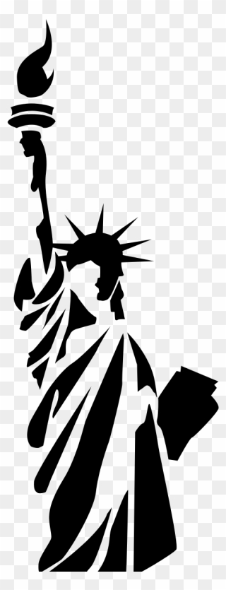 Statue Of Liberty Torch Silhouette Clipart