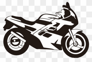 Sports Car Black And White Clipart Clip Royalty Free - Sports Motorcycle Vector - Png Download
