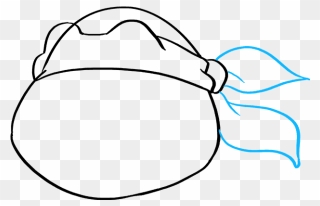 How To Draw Teenage Mutant Ninja Turtle Face - Ninja Turtle Line Drawing Clipart