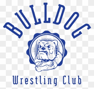 Bulldog Wrestling Logo Blue Clipart
