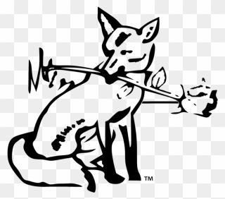 Baby Fox Clipart Black And White Ourclipart - Cartoon - Png Download
