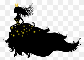 #princess #royale #royal #shadow #shadows #cinderella - Girl With Crown Silhouette Clipart