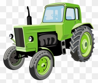 Green Deere John Agriculture Cartoon Tractor Clipart - John Deere Tractor Cartoon Red - Png Download