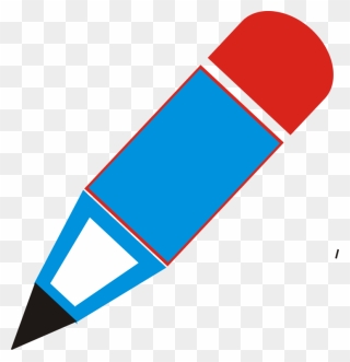 Blue Pencil Clipart - Dominos App - Png Download