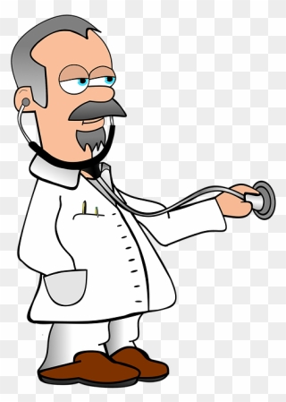 Doctor With Stethoscope Cartoon Clipart
