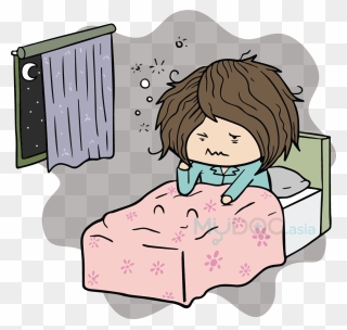 Cross Eyed Tired Insomniac Writer Clipart Graphic Royalty - Can T Sleep Clipart - Png Download