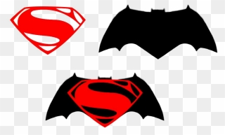 Batman Vs Superman Symbols Drawing Clipart