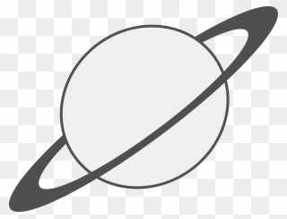 Earth Planet Ring System Saturn Black And White - Saturn Clipart Black And White Png Transparent Png