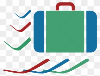 Suitcase Icon Blue Green Red Dynamic V01 Clipart