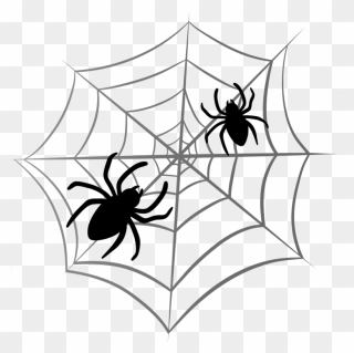 Spiders Clipart Black And White - Png Download