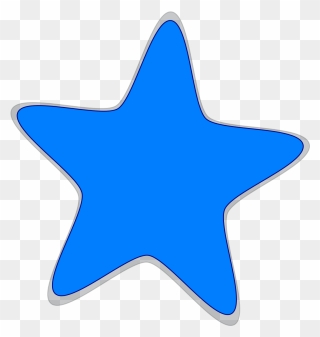 Light Blue Star Clip Art - Png Download