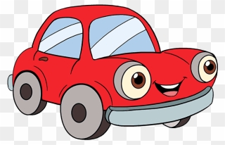 Drawn Race Car Animated - Red Cartoon Car Png Clipart