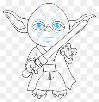 How To Draw Yoda From Star Wars - Easy Drawing Of Yoda Clipart