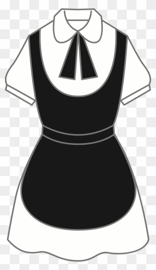 Maid Clipart Black And White - Maid Outfit Clip Art Png Transparent Png