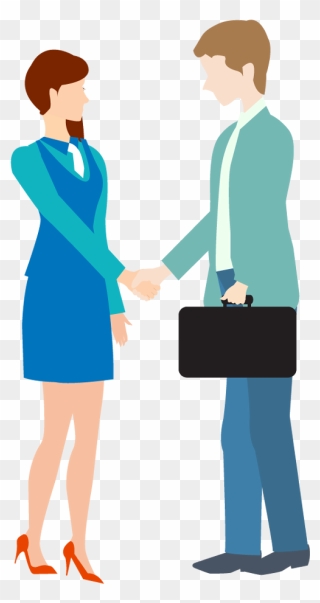 Businessperson Handshake Sales Clip Art - People Greeting Each Other - Png Download