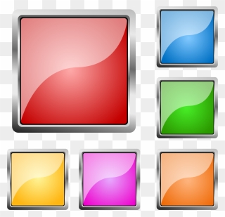 Clipart - Glossy Button Square Png Transparent Png