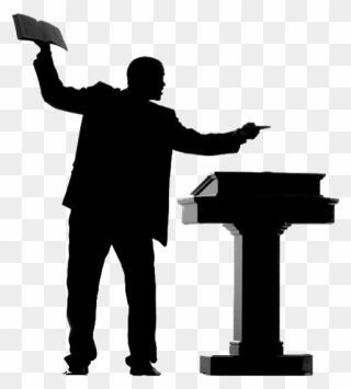 Community Baptist Church Pastor Preacher Pulpit Sermon - Preacher Clipart - Png Download