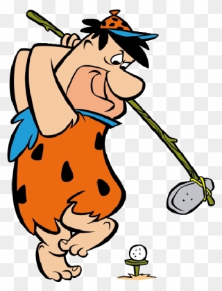 Fred Flintstone Wilma Flintstone Pebbles Flinstone - Fred Flintstone Golfing Clipart