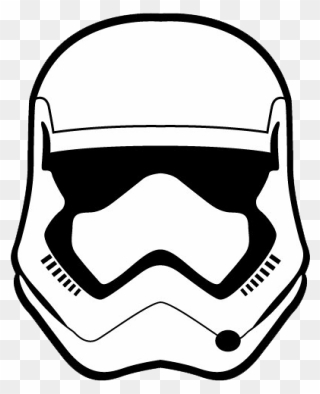 Helmet Clipart First Order - First Order Stormtrooper Helmet Drawing - Png Download
