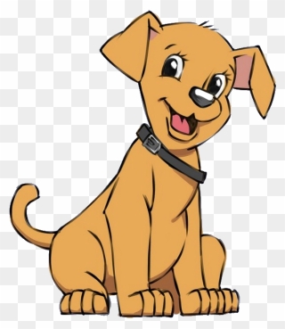 Cartoon Dog Front View Clipart