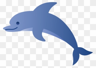Jumping - Dolphin - Clip - Art - Cartoon Dolphin - Png Download