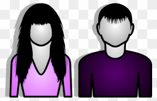 Male And Female Sticker Pictograms Vector Graphics - Clipart Male And Female - Png Download