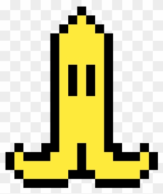 Mario Banana Pixel Art Clipart