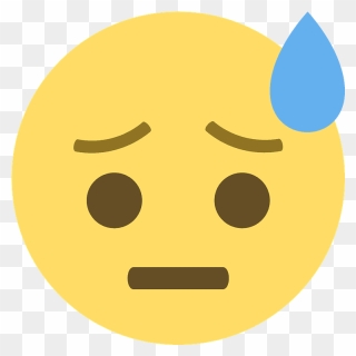 Downcast Face With Sweat Emoji Clipart - People Who Overthink Meme - Png Download