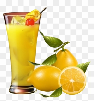 Juice Lemon Fruit Clip - Png Download