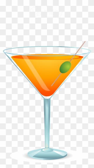 Cocktail Martini Orange Juice Clip Art - Martini Clip Art Png Transparent Png