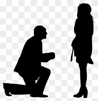 Love Clipart Proposal - Man Propose To Woman - Png Download