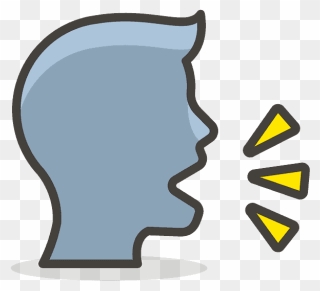 Speaking Head Emoji Clipart - Speaking Clipart Png Transparent Png