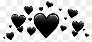 #black #crown #blackhearts - Transparent Black Hearts Png Clipart
