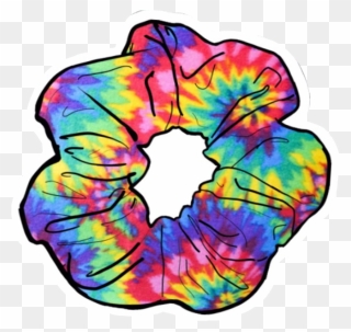 #scrunchie #sticker #cute #rainbow #tie #dye #tiedye - Scrunchie Sticker Clipart