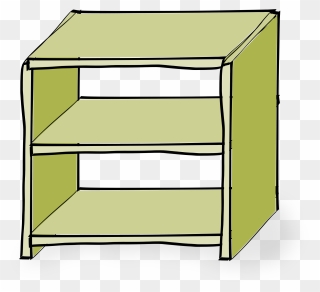 Square,angle,nightstand - Shelf Clipart - Png Download