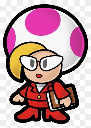 Paper Mario Wiki - Girl Toad Paper Mario Clipart