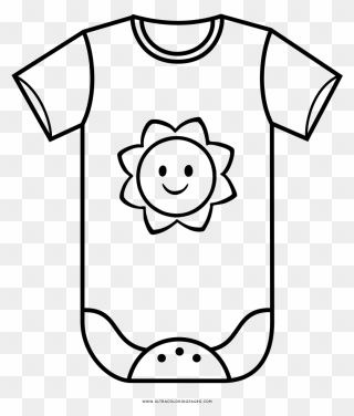 Transparent Baby Onesie Clipart Black And White - Baby Bib Clipart Black And White - Png Download