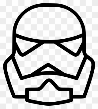 Head,coloring Book,line,face Mask,line Art,clip Art,football - Star Wars Storm Trooper Cartoon - Png Download
