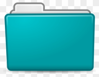 Matt Icons Cyan Big - Turquoise Folder Icon Clipart