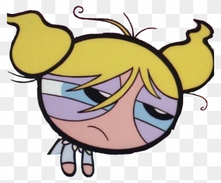 Transparent Tired Clipart - Bubbles Powerpuff Girl Sticker - Png Download