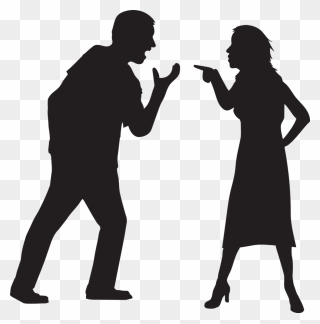 Anger Divorce Silhouette Screaming Interpersonal Relationship - Yelling Silhouette Clipart