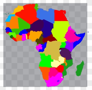 Africa-text Png Images - Color Blank Map Of Africa Clipart
