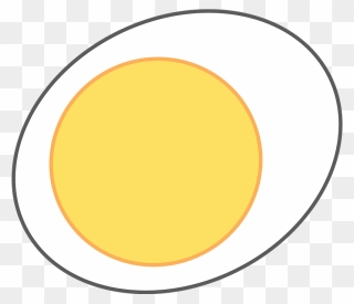 Boiled Egg Food Clipart - Circle - Png Download