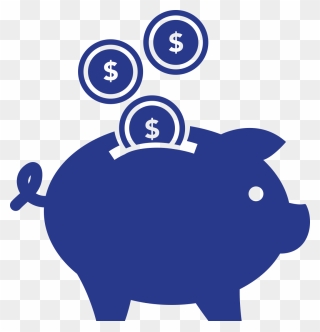 Blue Piggy Bank Png Clipart