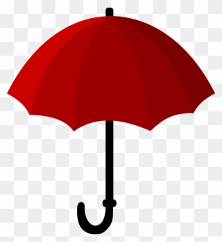 Vector Graphic Umbrella Red Screen Rain Icon - Transparent Background Umbrella Clipart - Png Download