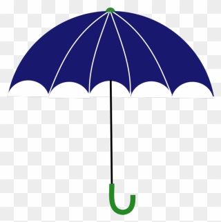 Blue And Green Umbrella Svg Clip Arts - Black Umbrella Clipart - Png Download